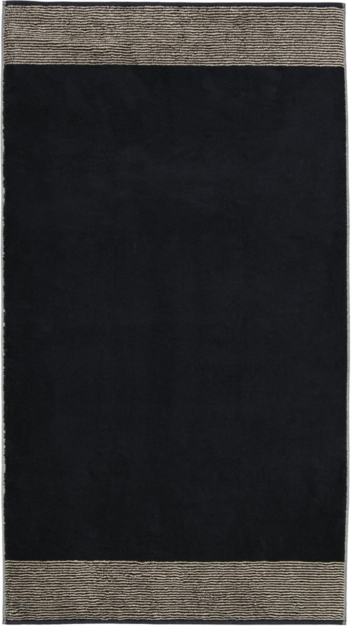 CAWÖ Home Handtücher Luxury Home Two-Tone 590 schwarz - 93 Duschtuch 80x150 cm, Duschtuch 80x150 cm