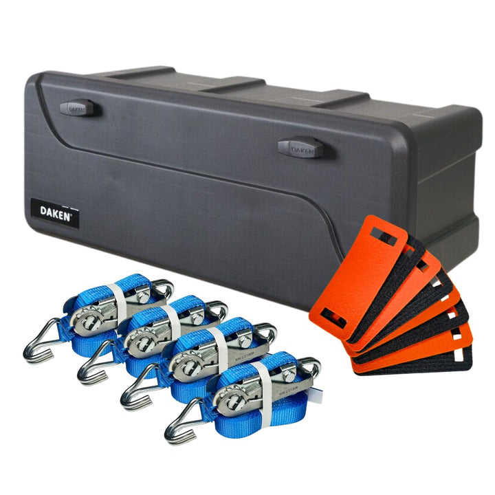 Ladungssicherung für PKW Transporter Anhängerkiste wasserdichte Deichselbox mit Zubehör 750x300x355
