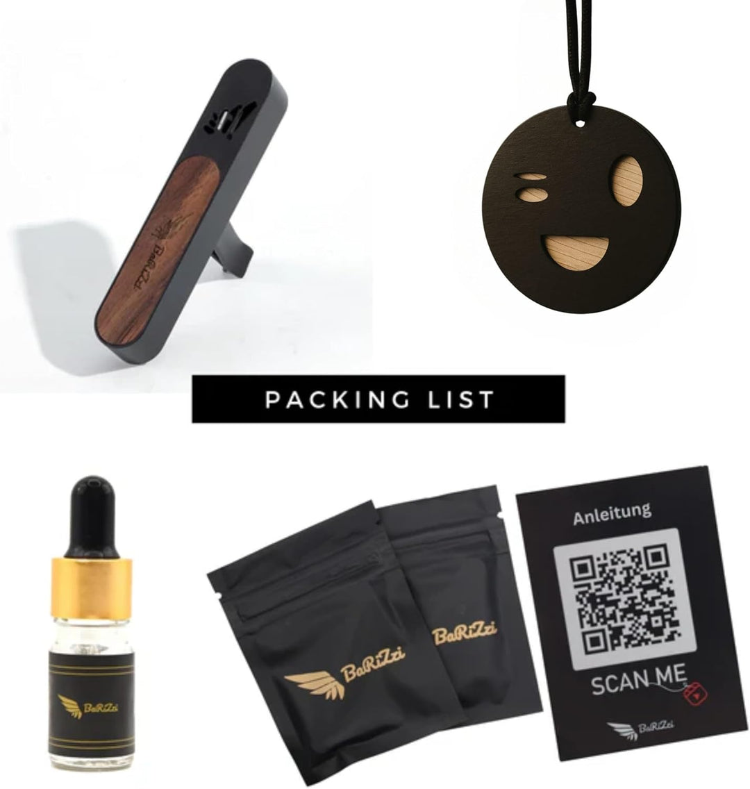 BaRiZzi Oud Autoparfum I Autoduft I Auto Lufterfrischer I Car Diffuser I Car Perfume (Kokos Vanille,