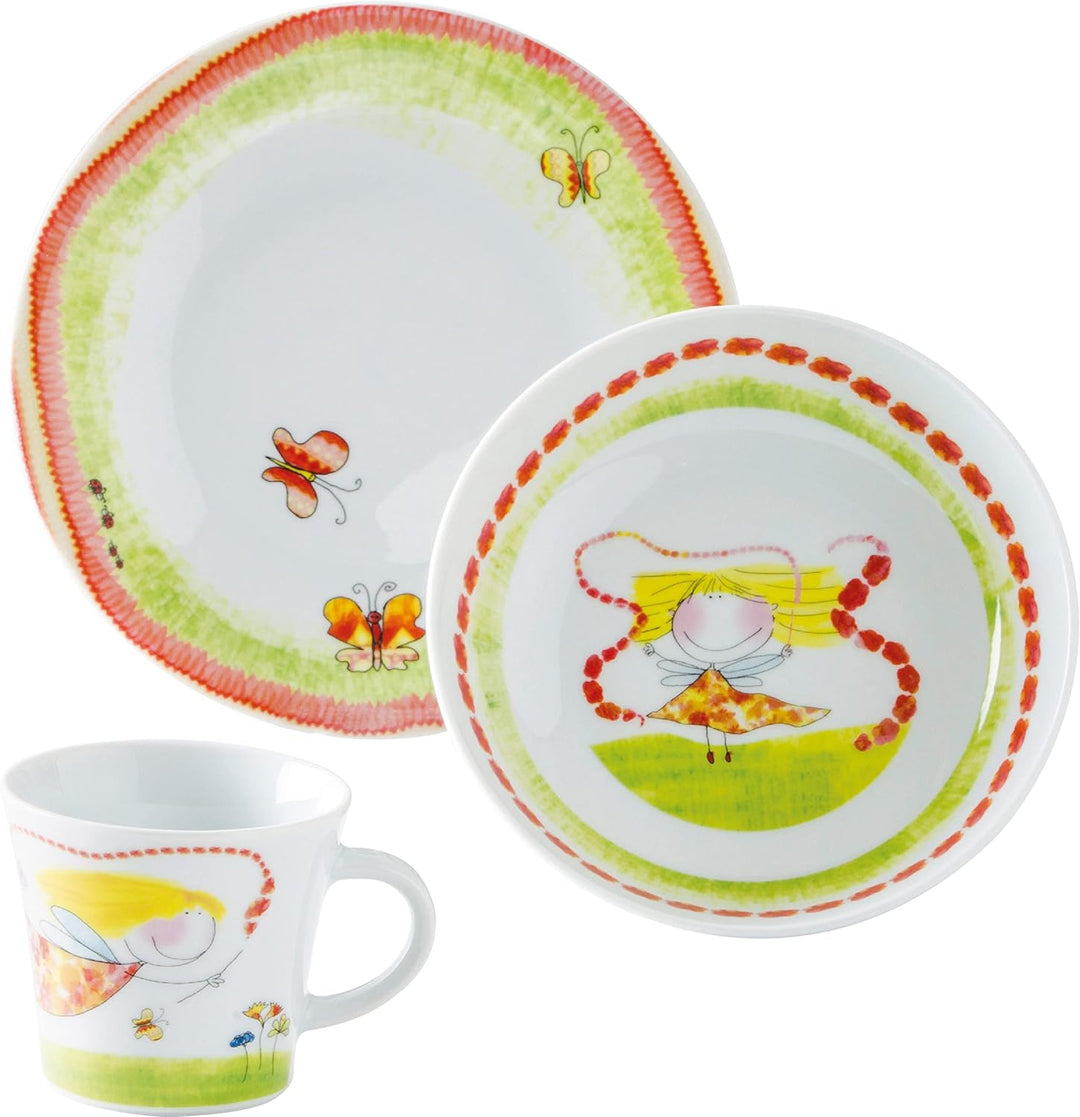KAHLA 203418A76646C Kids tiefer Teller 18 cm Blumenfee | Suppenteller mit Feen Design aus Porzellan