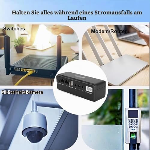 USV-Batterie-Backup, 10400 MAh Unterbrechungsfreie Stromversorgung mit 15 V 24 V POE-Anschlüssen und