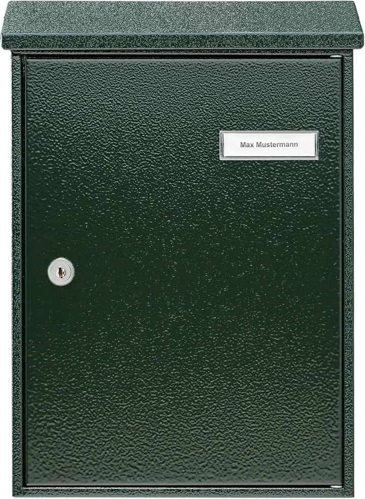 Burg-Wächter Briefkasten, A4 Einwurf-Format, Vollflächig verzinkt, Strukturlackiert, Letter 5832 GR,