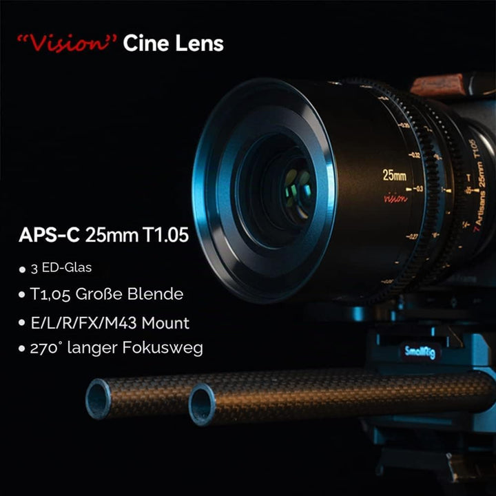 7artisans 35 mm T1.05 manueller Fokus, grosse Blende, Cine Objektiv (für M4/3), für M4/3