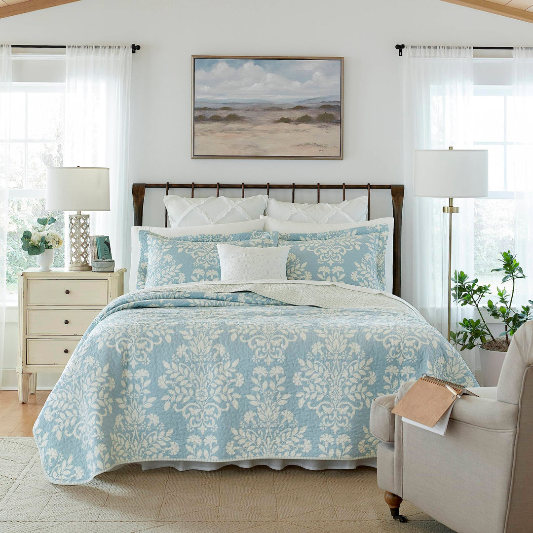 Laura Ashley Rowland Collection Bettwäsche-Set, 100% Baumwolle, wendbar, für alle Jahreszeiten, mit