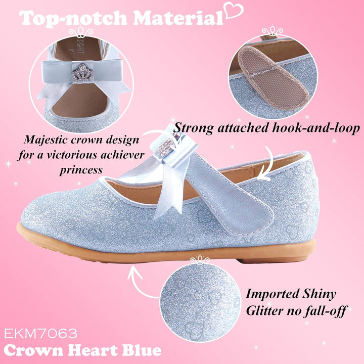 EIGHT KM EKM7063 Kleinkind Mädchen Kleid Schuhe Mary Jane Wohnungen Prinzessin Hochzeit Schuhe Balle