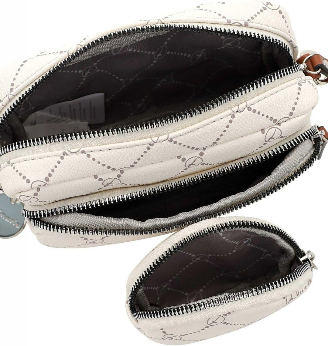 Tamaris Umhängetasche TAS Anastasia 31172 Damen Handtaschen Print S Ecru, S Ecru