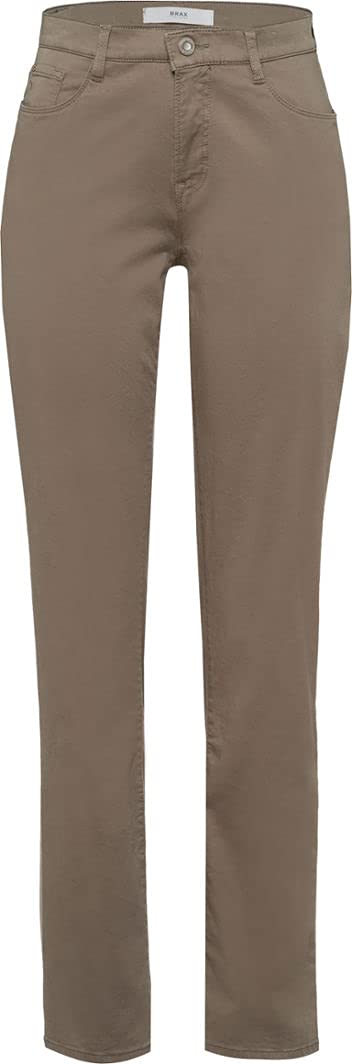 BRAX Damen Style Carola Five-Pocket Wertigem Baumwollsatin Hose, Khaki