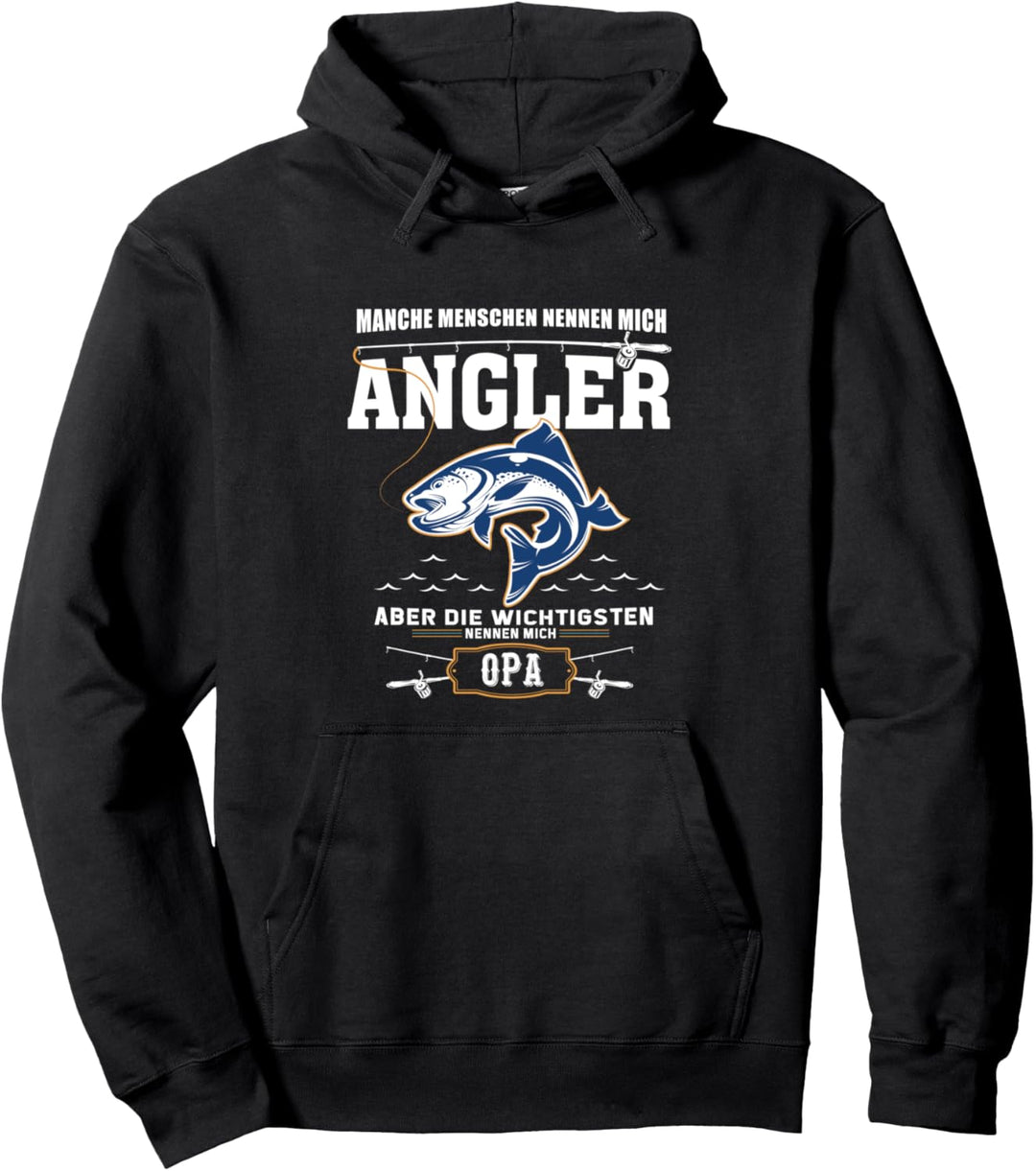 Angler Opa Fischer Angelrute Angeln Hobby Geschenk Pullover Hoodie