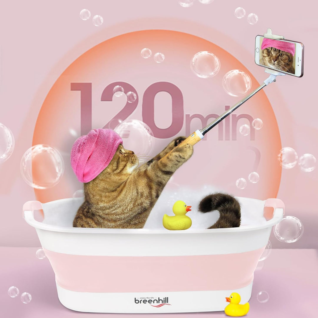 Faltbare Haustierbadewanne mit Wasserablaufstopfen, kleine Haustiere, tragbare Badewanne für Welpen,