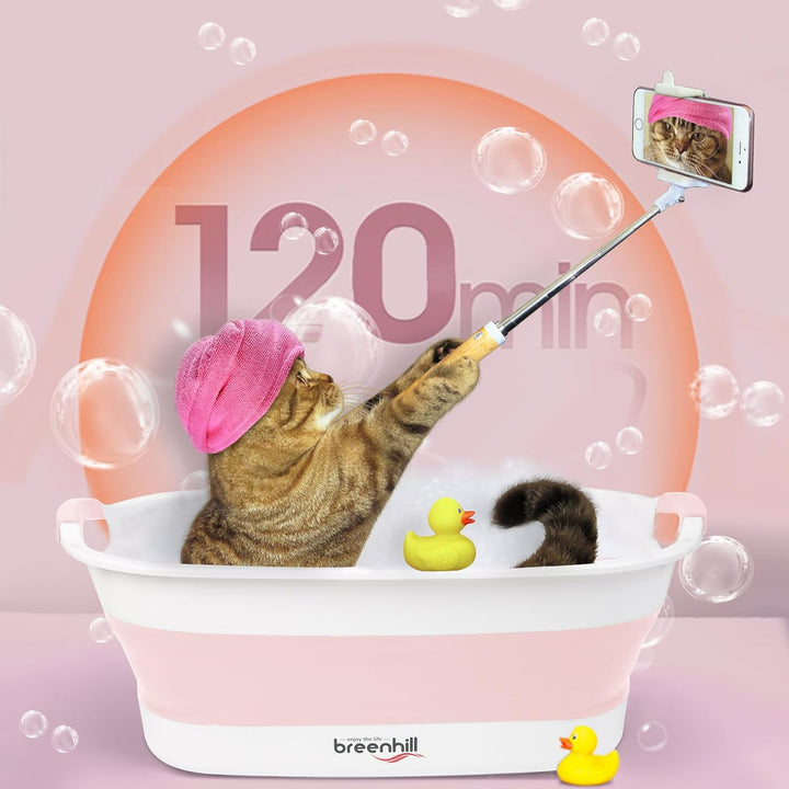Faltbare Haustierbadewanne mit Wasserablaufstopfen, kleine Haustiere, tragbare Badewanne für Welpen,