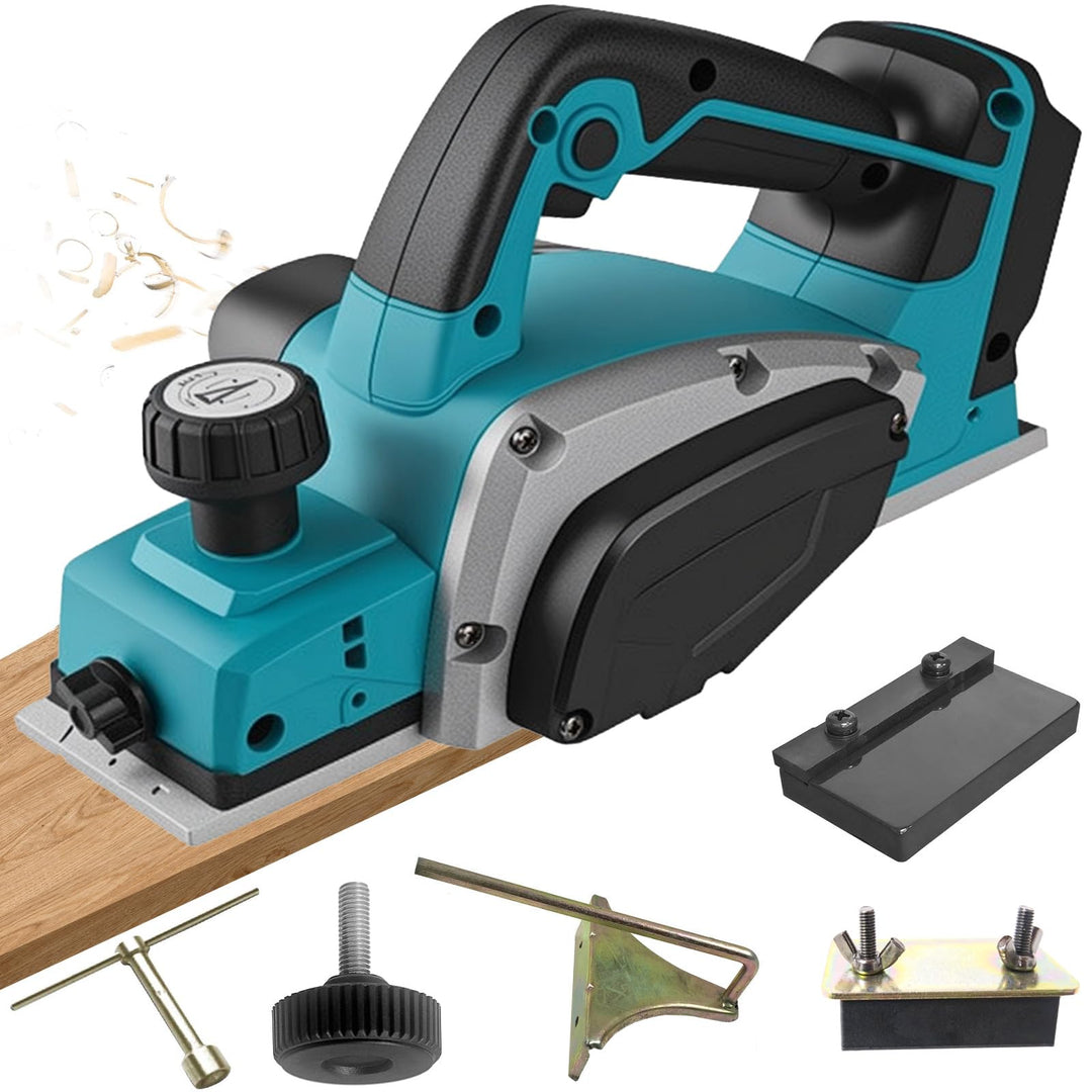 Akku-Hobel Kompatibel mit Makita 18V Akku – Einhandhobel mit 16500RPM, 0-2 mm Einstellbare Hobeltief