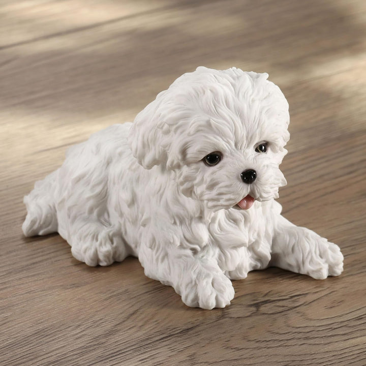 Veronese Design Malteser White Terrier Welpe Hund Tierfigur WU75404AA