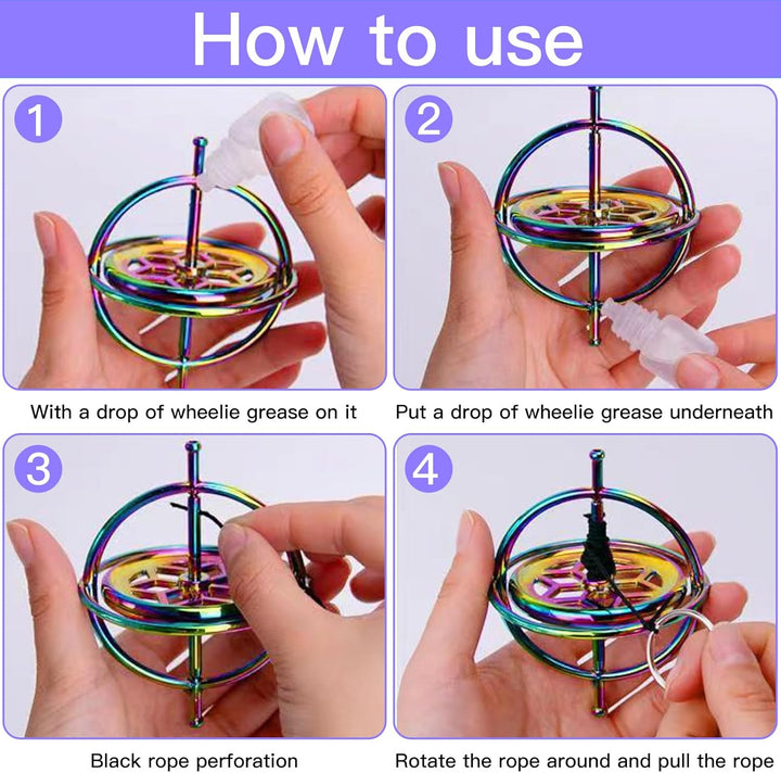 Gyroscope,Rotierendes Schreibtischspielzeug,Gyroskop Metall Bunte Spinning Dekompression,Spielzeug P