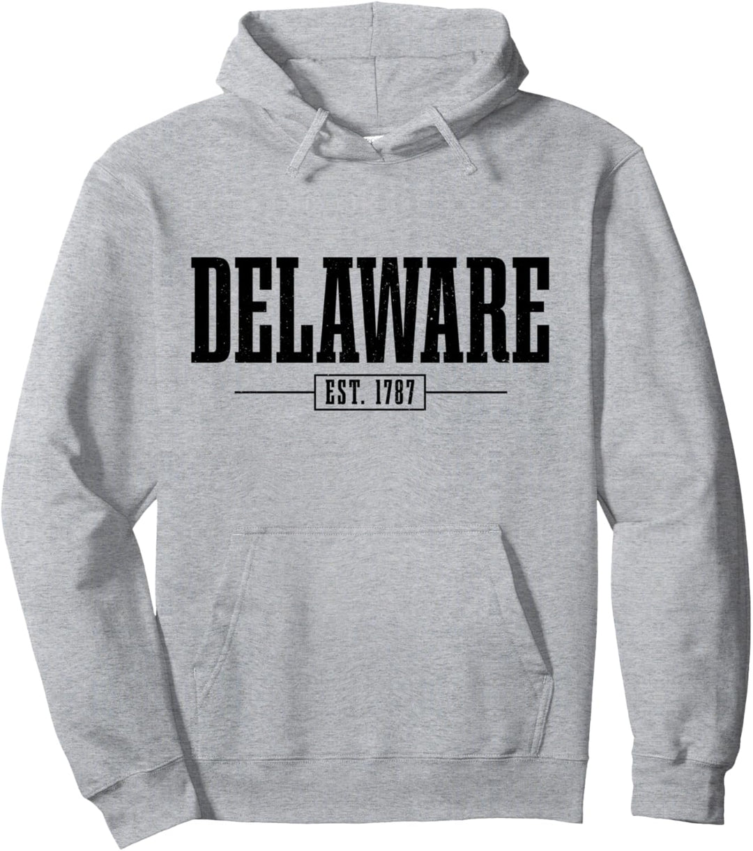 Delaware Est. 1787 Vintage USA Amerika Souvenir Pullover Hoodie