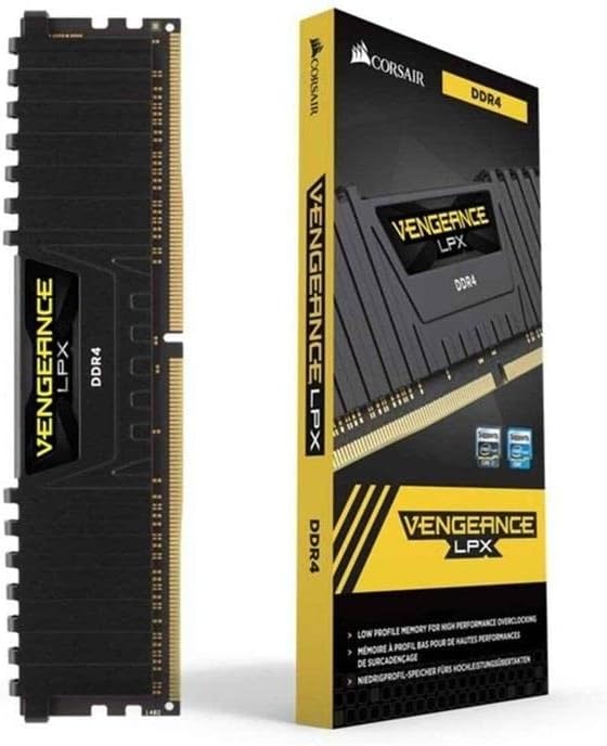 Corsair 8GB PC 3200 CL16 Vengeance LPX Black Bulk CMK8GX4M1E3200C16 Schwarz 1 x 8 GB 3200 MHz, Schwa