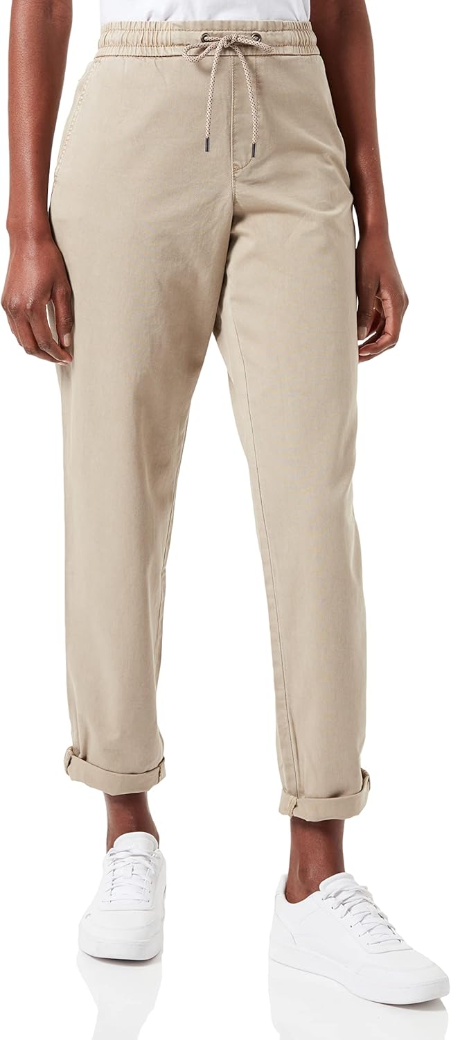 ESPRIT Hose mit Kordelzugbund aus Pima Baumwolle 30W / 34L Light Taupe, 30W / 30L