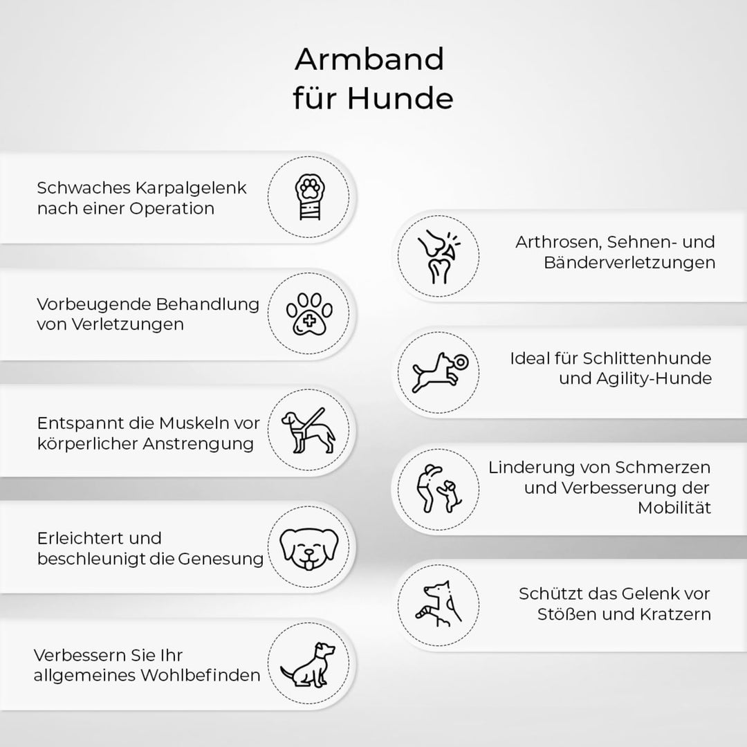 Ortocanis - Karpalgelenkbandage für Hunde mit Arthrose, Bänder- oder Sehnenverletzungen, Grösse XS,