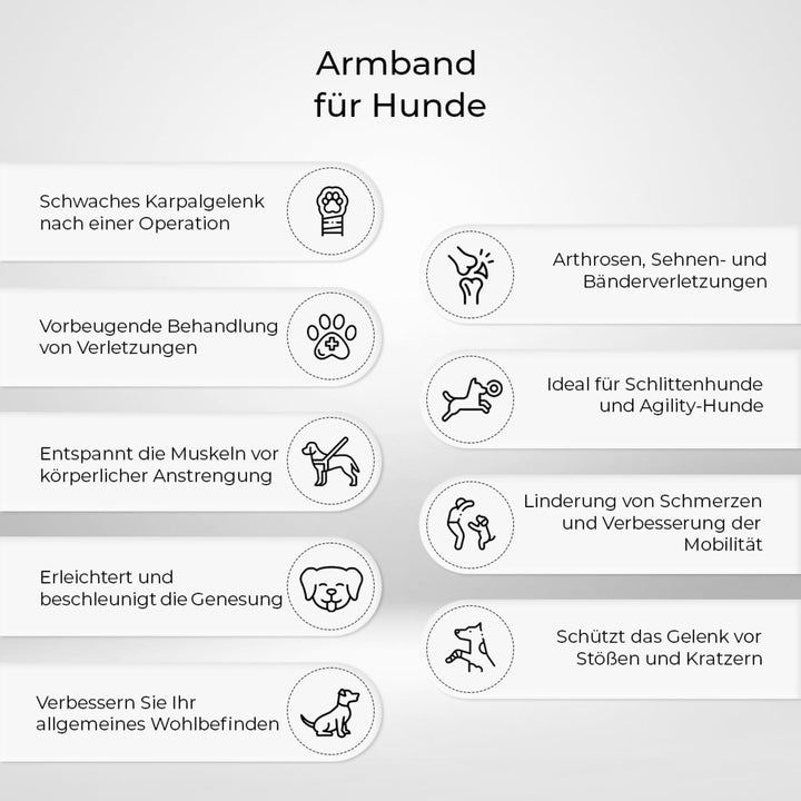 Ortocanis - Karpalgelenk-Bandage für Hund - Arthrose, Bänder- und Sehnenverletzungen oder Agility-Hu