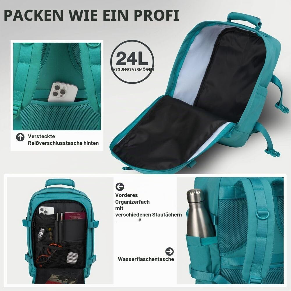 Cabin Max Metz 24L Handgepäck 40x30x20, Cabin Bag, Rucksack, Carry On, Fliegt Frei mit Ryanair, Wizz