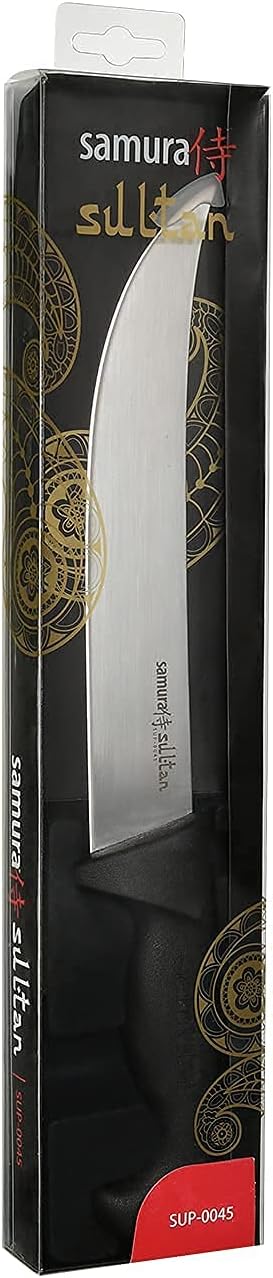 Samura SULTAN PRO Pichak-Messer 213 mm – Hochwertiges japanisches Küchenmesser mit schwarzem Griff f