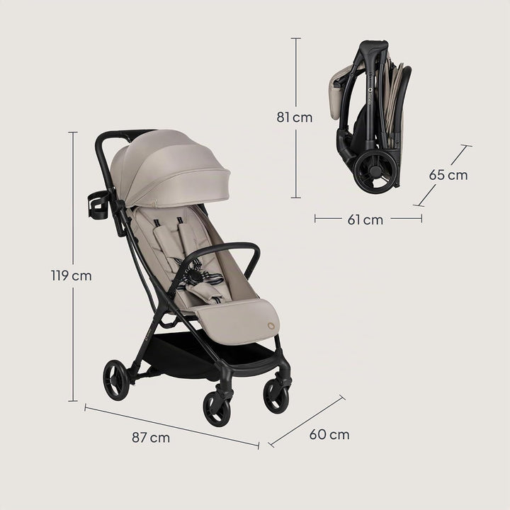 Lionelo Agia Reisebuggy Bis 22 kg, Leichter Buggy Kinderwagen ab 6 Monaten, Klein Zusammenklappbar m