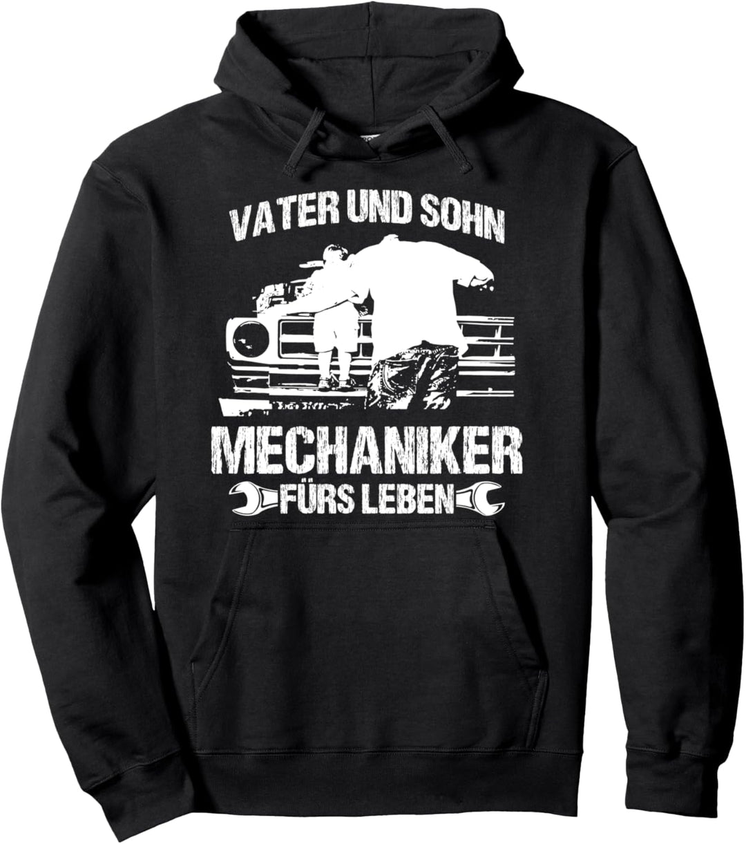 Vater und Sohn - Lustige Vater Papa Mechaniker Pullover Hoodie