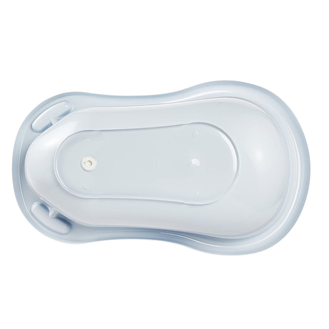 keeeper Micky Ergonomische Babywanne mit Stöpsel, Ab 0 bis ca. 12 Monate, 84 cm, Maria, Himmelblau H