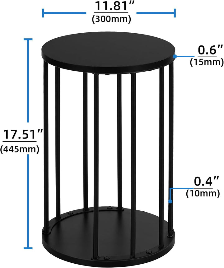 HDANI Rund Pflanzenständer Metall 45cm,Solider und Robuster Blumenständer für Wohnzimmer, Garten,Bal