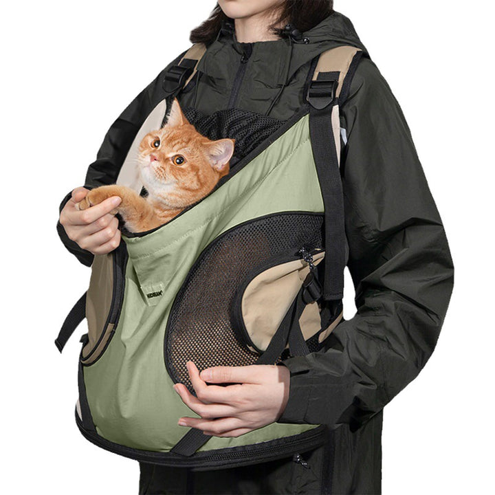 PETCUTE Haustier Front Rucksack,Verstellbarer Hunde -Rucksack mit Sicherheitsleine,Tragbarer Hunde R