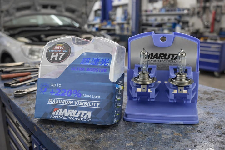 MARUTA H7 55W ULTRA BOOSTER - Maximale Sichtbarkeit 220% | Xenon Lampen 3800K Halogenlampen | ECE Pr