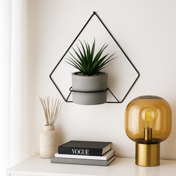 Pflanzregal Wand - Blumenhalter Hängend - aus Metall, Moderne Wand Deko für Wohnzimmer, Jugendzimmer