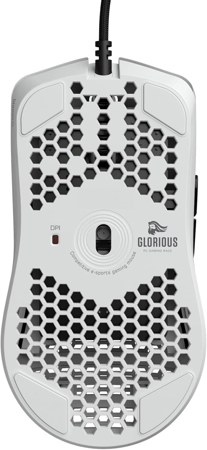 GLORIOUS Model O- (Minus) Compact Wired Gaming Mouse - 58g Superlight Honeycomb Design, RGB, Pixart