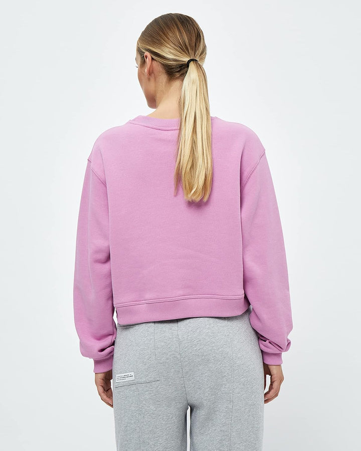 Beyond Now Damen Frankie GOTS Crop Sweatshirt, XXL 4627 Crocus Pink