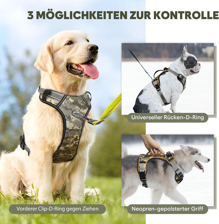 Leuchtgeschirr für Hunde Wiederaufladbares Leuchtendes Hundegeschirr Gepolstert Reflektierend Brustg