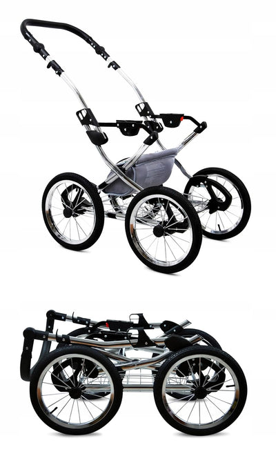BabyLux® Kinderwagen Set 4 in 1 - Margaret Exclusive - incl. Babywanne, Buggy Sportsitz, Auto-Babysc