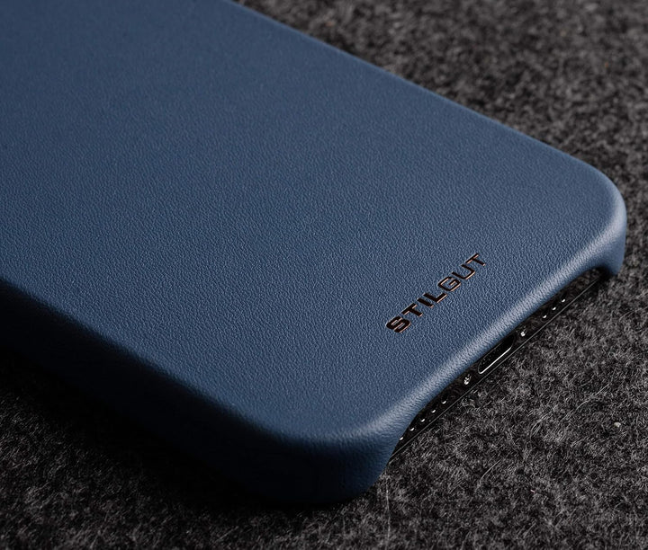 STILGUT Cover kompatibel mit iPhone 12 Pro Max Case aus Leder, Lederhülle, Hülle aus Leder, Ledercas