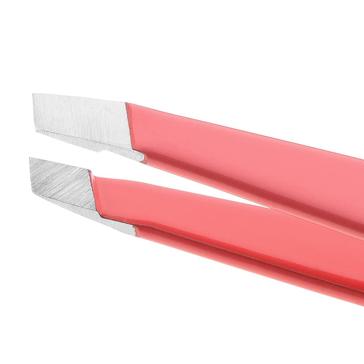 TWEEZERMAN Mini Pinzette (Handgeschliffene, schräge Spitzen, Augenbrauen zupfen, Profi Qualität, ros