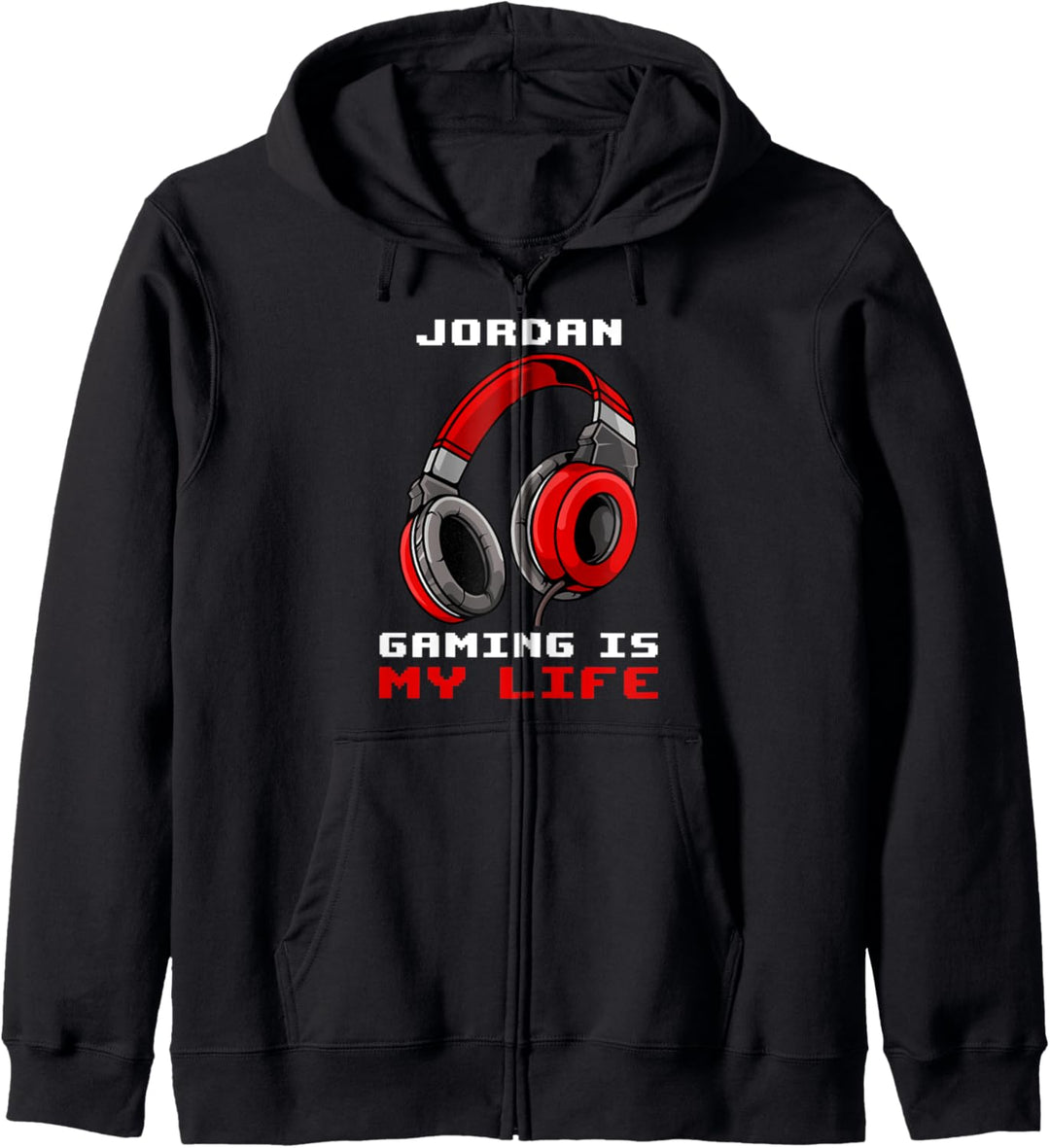 Jordan - Gaming Is My Life - Personalisiert Kapuzenjacke