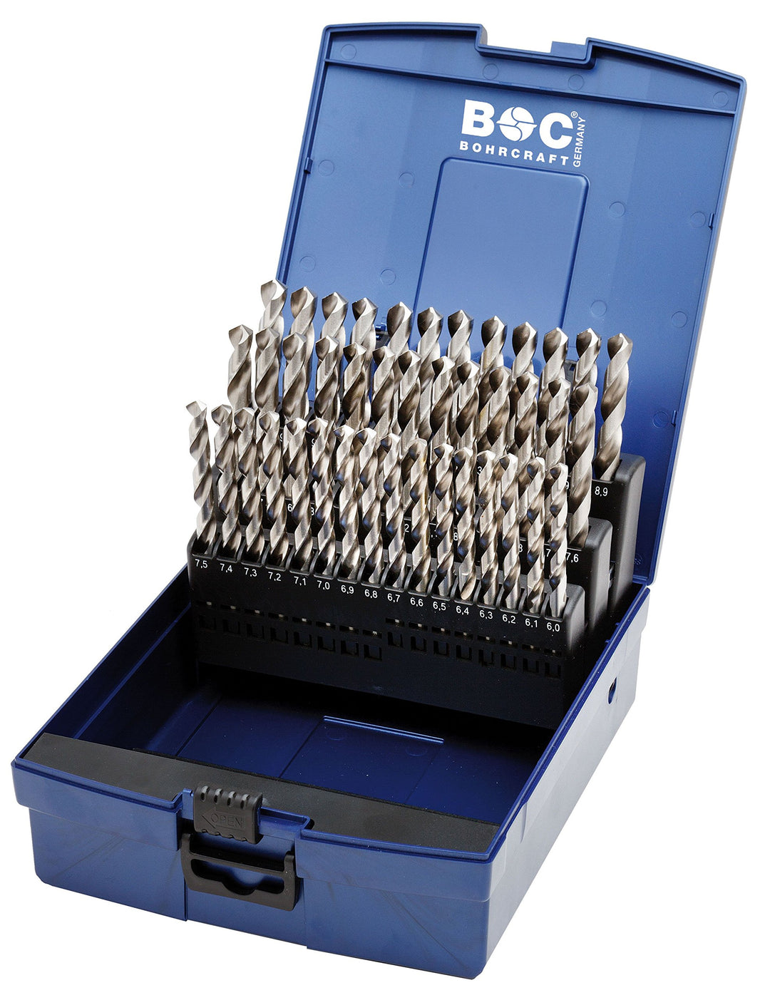 HSS-G DIN 338 geschliffen Typ N in ABS-Box 41-tlg. 6,0-10,0 x 0,1 mm stg. / KG601