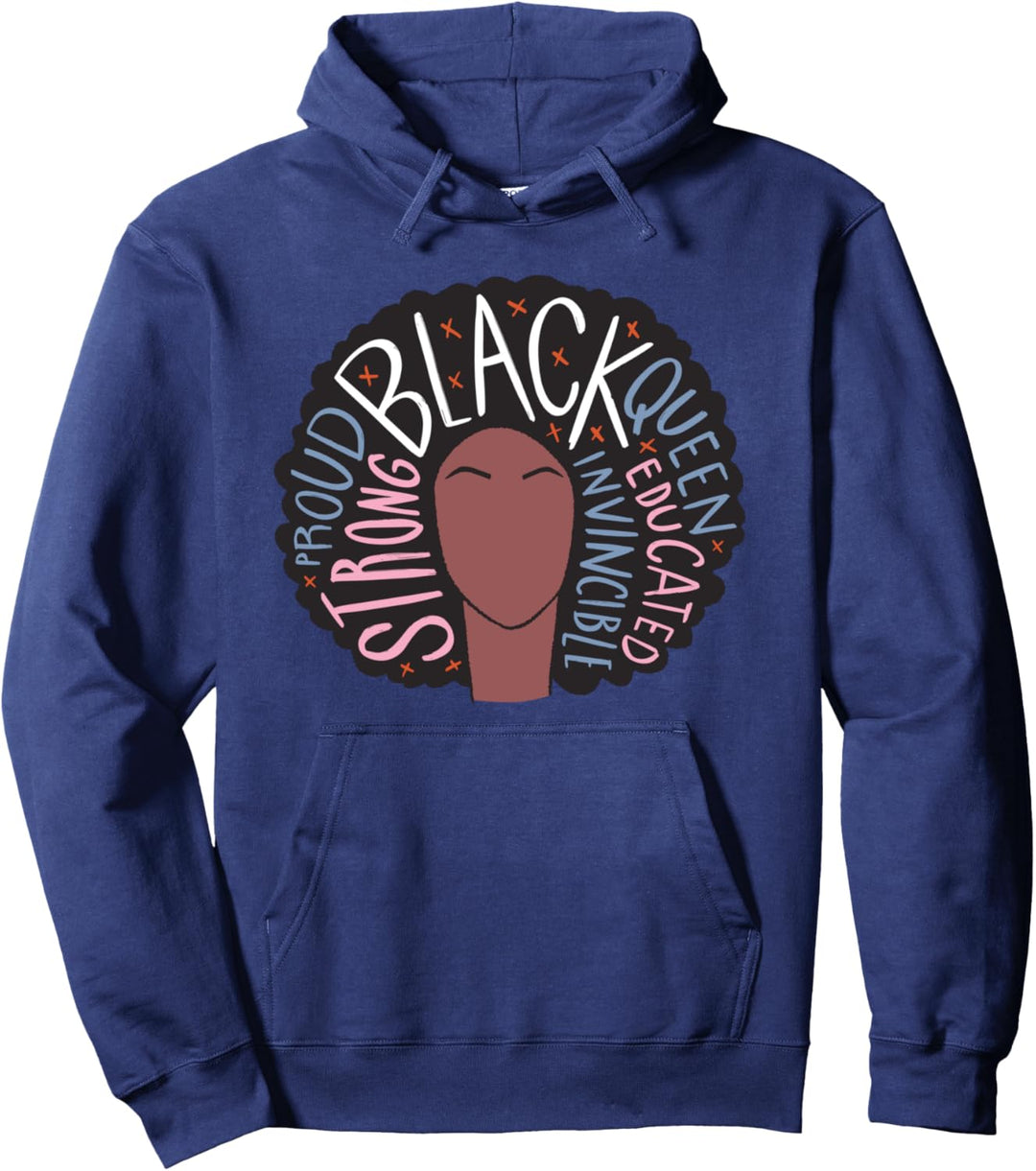 Strong Black Woman I Cool Black Pride Afro Girl Pullover Hoodie