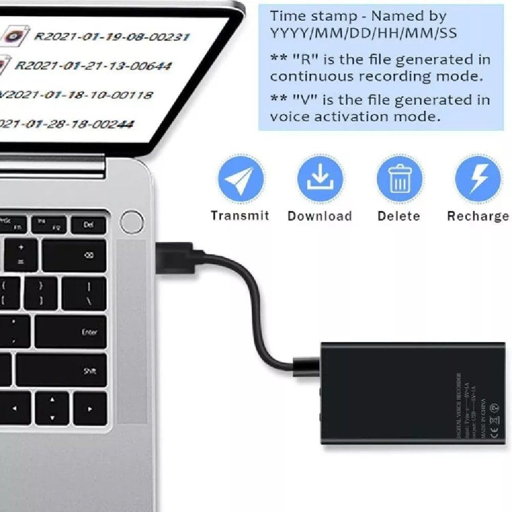 32GB Mini Voice Recorder Diktiergerät Spion Ton Aufnahmegerät Auto Digitales Diktiergerät