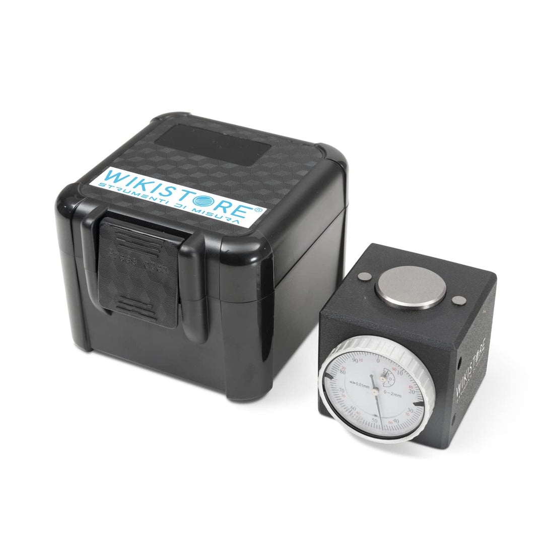 WIKISTORE Z-ACHSEN EINSTELLGERÄT 50 mm, Präzisionskomparator mit Werteskala 0,01 mm, Magnetfuss, Grö