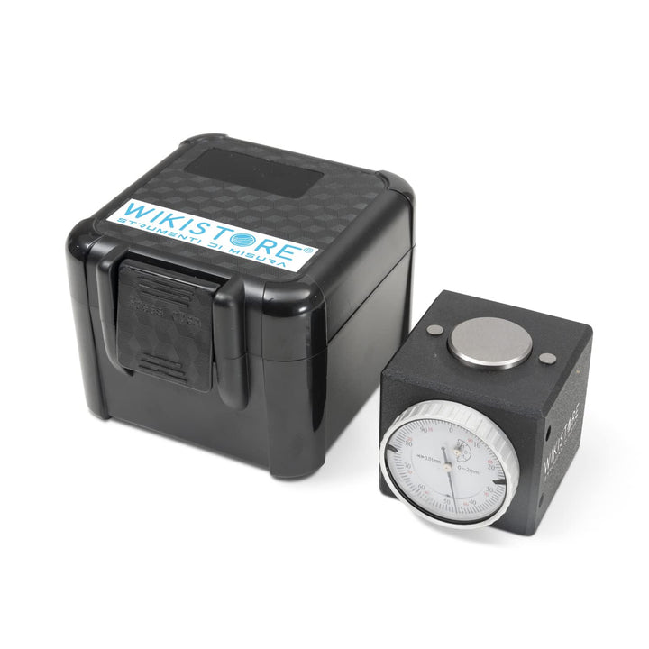 WIKISTORE Z-ACHSEN EINSTELLGERÄT 50 mm, Präzisionskomparator mit Werteskala 0,01 mm, Magnetfuss, Grö