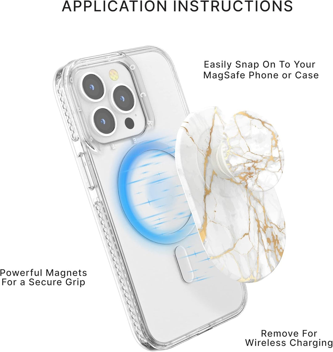 PopSockets: PopGrip für MagSafe - Ausziehbarer Sockel und Griff mit einem Austauschbarem Top für Sma