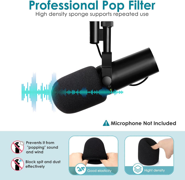 YOUSHARES SM7dB Mikrofonarm mit popschutz - Microphone Schwenkarmständer kompatibel mit Shure SM7dB