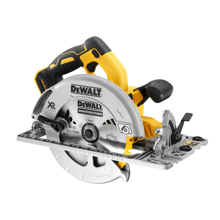 DEWALT 18V Akku-Handkreissäge DCS572NT (bürstenlos, 58 mm Schnitttiefe, mit Spindelarretierung, inte