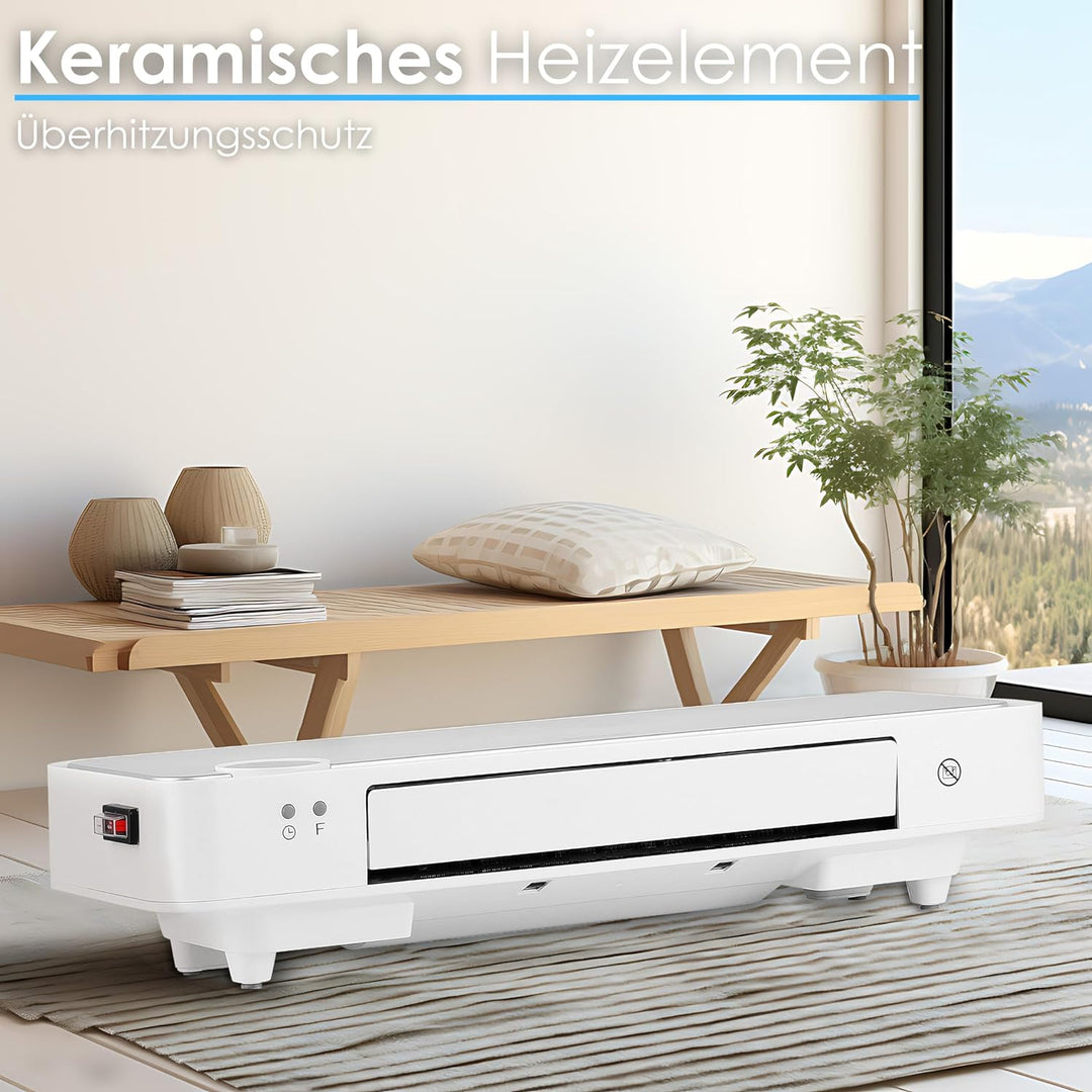 Echos Wand Heizlüfter | 12h Timer | 2000 Watt | Energiesparend | Fernbedienung | Keramisches Heizele
