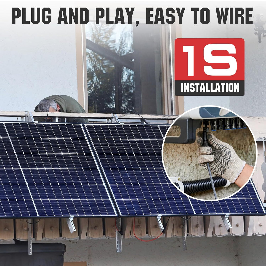 ECO-WORTHY Solarkabel 4mm² mit Solarstecker,2x5m Solarkabel Verlängerungskabel, PV Kabel Solarleitun