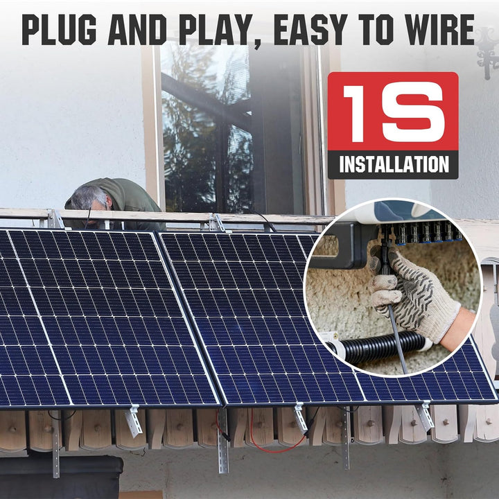 ECO-WORTHY Solarkabel 4mm² mit Solarstecker,2x5m Solarkabel Verlängerungskabel, PV Kabel Solarleitun