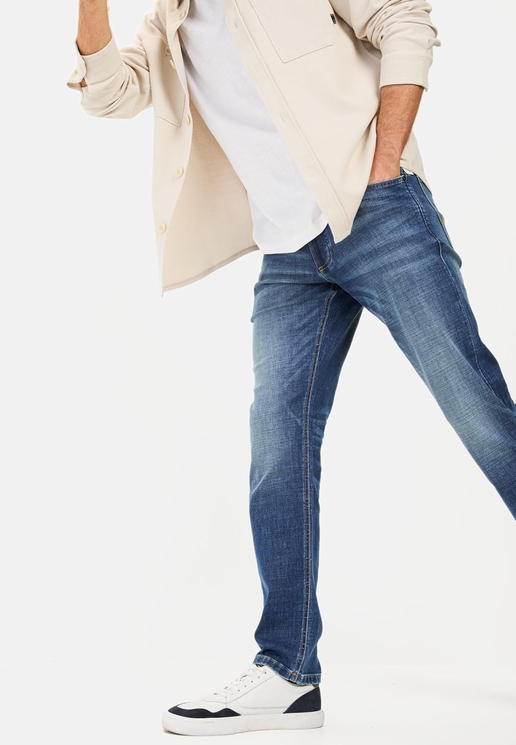 camel active Herren Regular Fit fleXXXactive® Jeans 32W / 34L Blau, 32W / 34L Blau